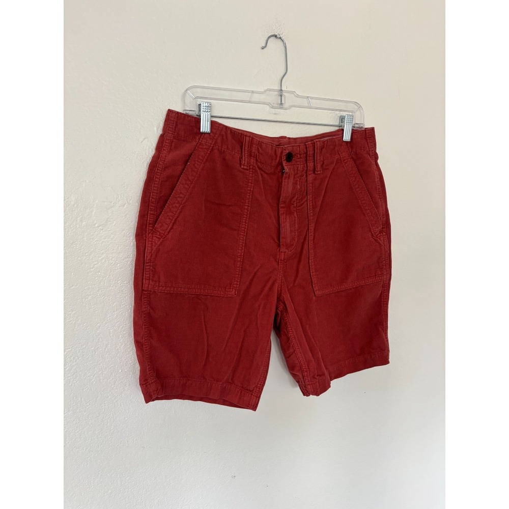 Outerknown Shorts 32 rust Seventyseven Cord Utility 8" Pockets 70s Surf Retro - Picture 2 of 16